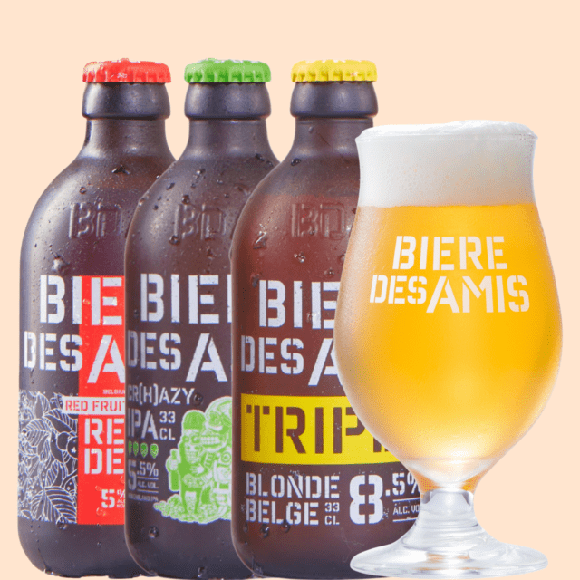 【バレンタインギフト】ビア・デザミー（レドゥン/クレイジーIPA/トリプル） グラス付 【330ml×3本】｜アルコール入り｜BIERE DES AMIS｜送料別