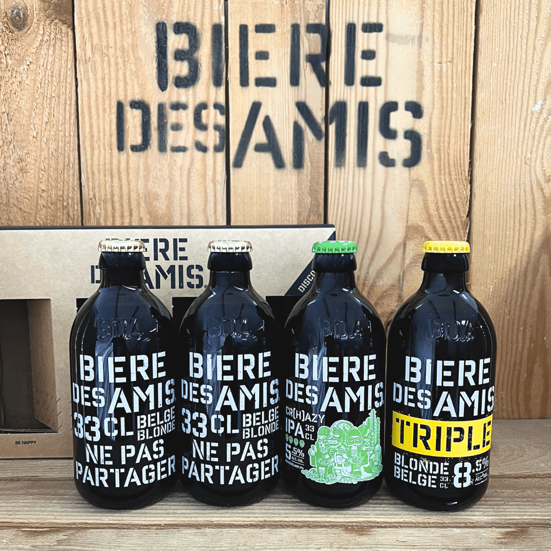 【父の日ギフトセット】ビア・デザミー（ブロンド/IPA/トリプル） 専用グラス付き3本セット【330ml×3本】｜BIERE DES AMIS｜ベルギー伝統 ブロンドエール｜父の日ギフト｜送料別