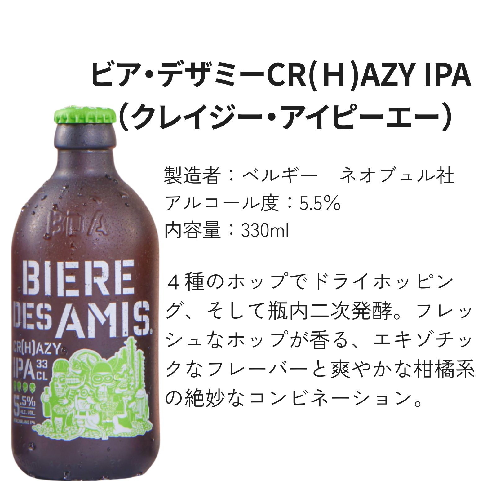 【シーズンギフトセット】ビア・デザミー(IPA/トリプル) 6本セット【330ml×6本】|BIERE DES AMIS|ベルギー伝統 ブロンドエール|海|お盆休み|送料別