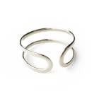 日本製 ダブルフープ イヤーカフ 片耳用 金属アレルギー対応|イヤーカフ