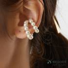 日本製 2連パール イヤーカフ 片耳用 金属アレルギー対応|イヤーカフ