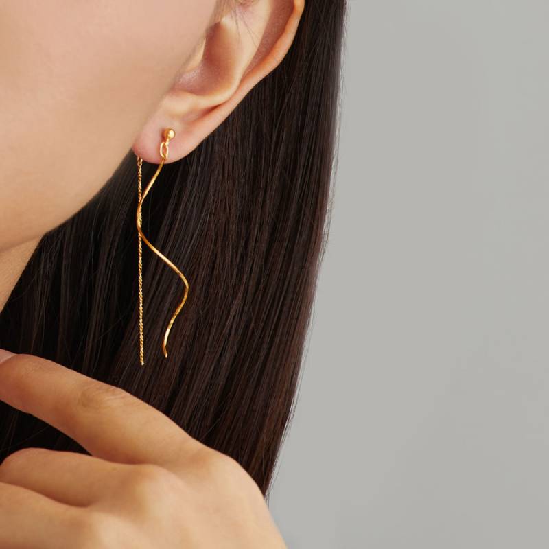 K18/Pt「2連ツイン」リング ー コンビ｜【オレフィーチェ】Orefice 美品 K18 2連カーブピアス