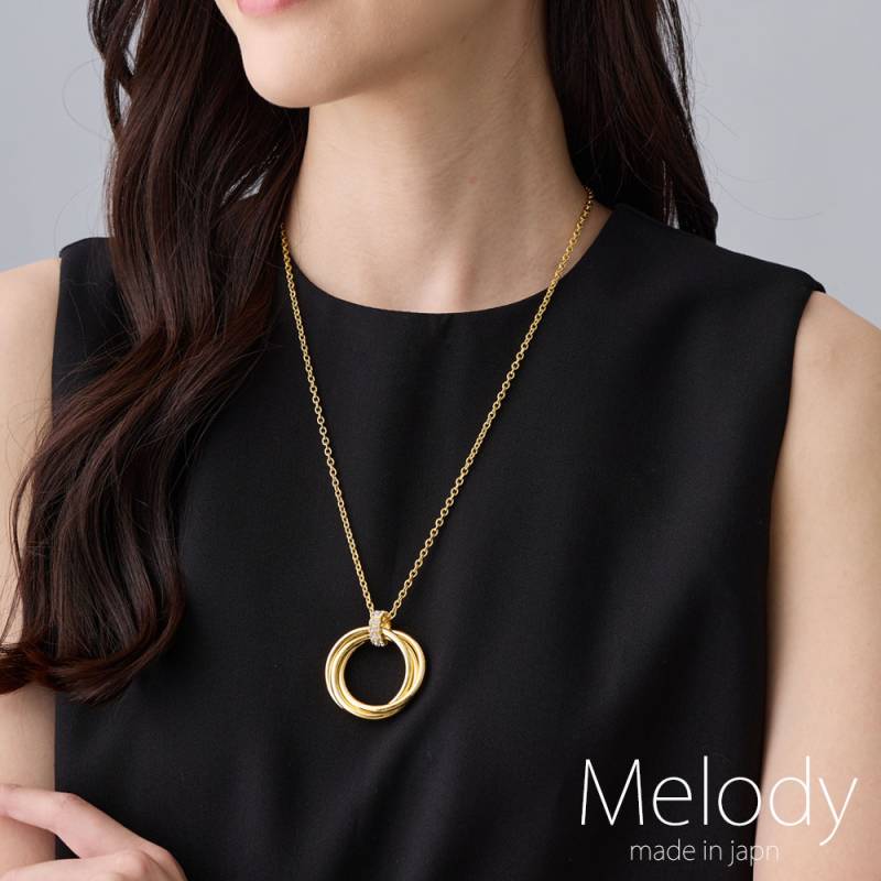 アクセサリー oll kyoto B ring 日本製 Trinity 3-hoop long necklace | ネックレス | 日本製