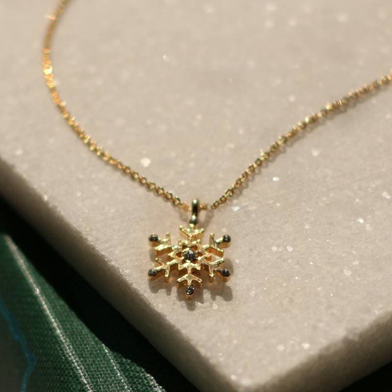 送料無料 日本製 雪の結晶 ネックレス アクセサリー レディース