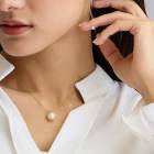 送料無料 日本製 素肌美人に仕上げてくれる、コットンパールネックレス|ネックレス