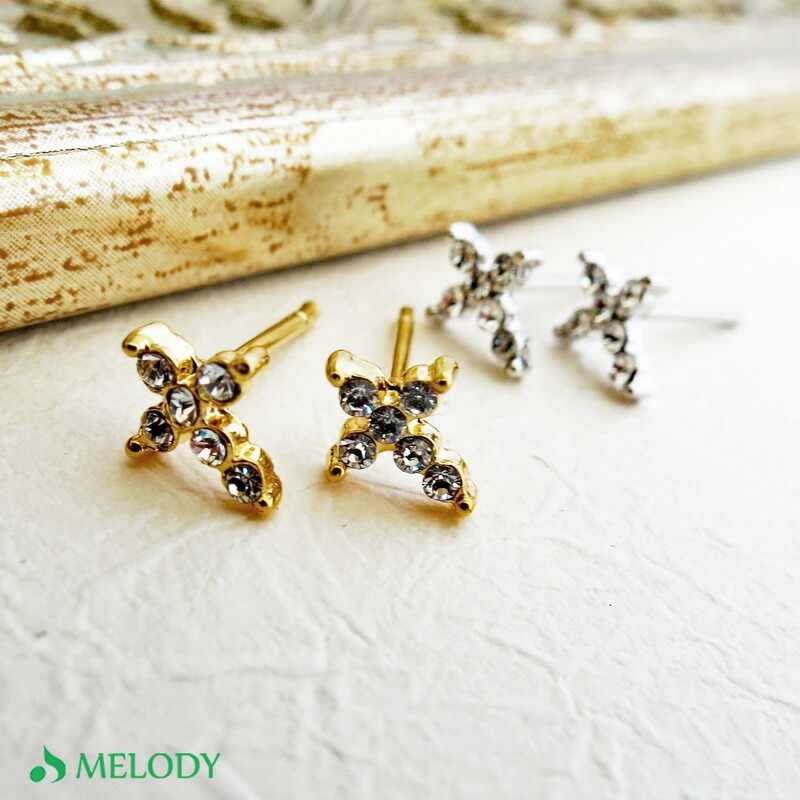 日本製 金属アレルギー対応 ピアス アクセサリー K18 ニッケルフリー