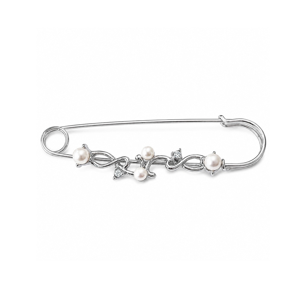 JOSE MOON pin ノベルティ ピン パール/チェーン/新品未使用 Elegant Pearl Shawl Pin｜パールと煌めきのエレガントショールピン