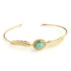 メタルフェザーモチーフターコイズバングル