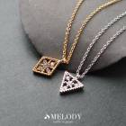 日本製  透かし柄 アラベスク ショート ネックレス K18GP  小ぶり|ネックレス