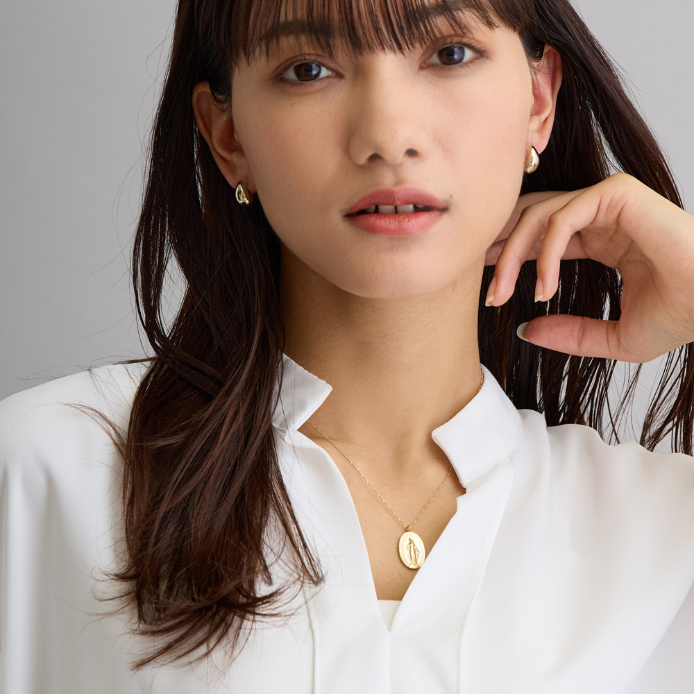 日本製 メダイユ コイン スライドアジャスターネックレス | ネックレス