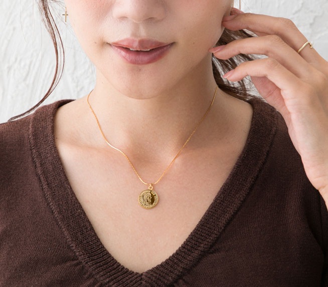 日本製 コイン 硬貨 エリザベスネックレス | ネックレス,クローバー