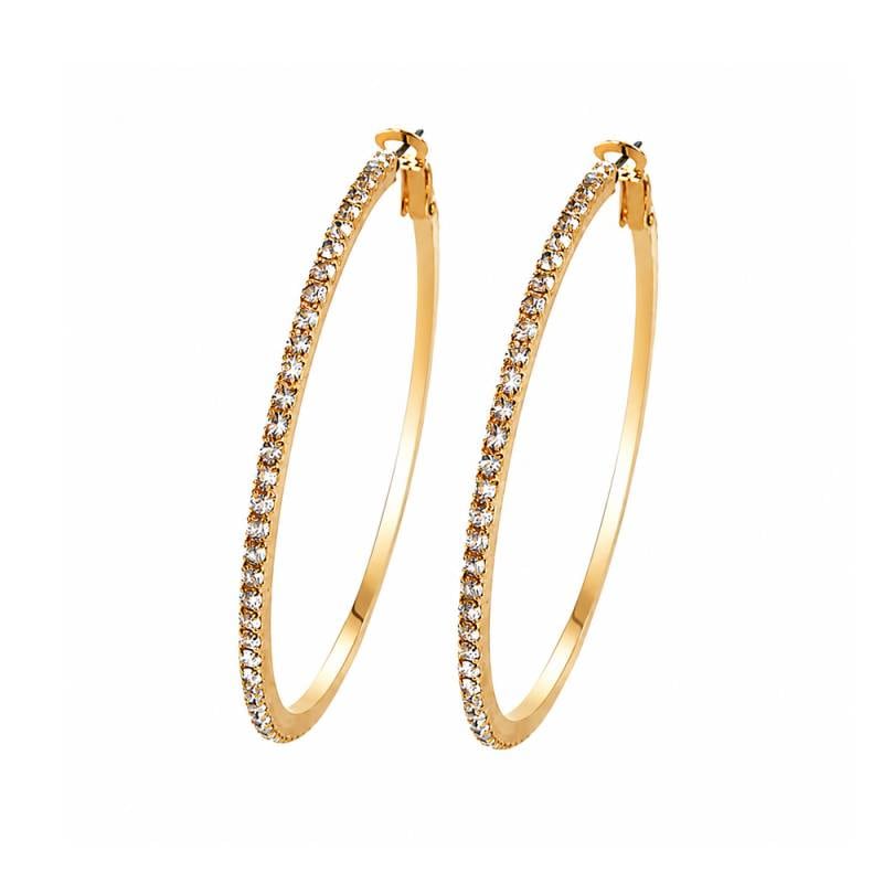 ETERNITY HOOP｜ラインストーンエタニティフープピアス 6cm | ピアス