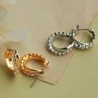 【SALE30％OFF】日本製  Cross line jewel hoop earrings|フープ・リング|ピアス