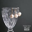 日本製 引っ掛ける タイプ ピアス パール  1ｃｍ 金属アレルギー対応|ピアス