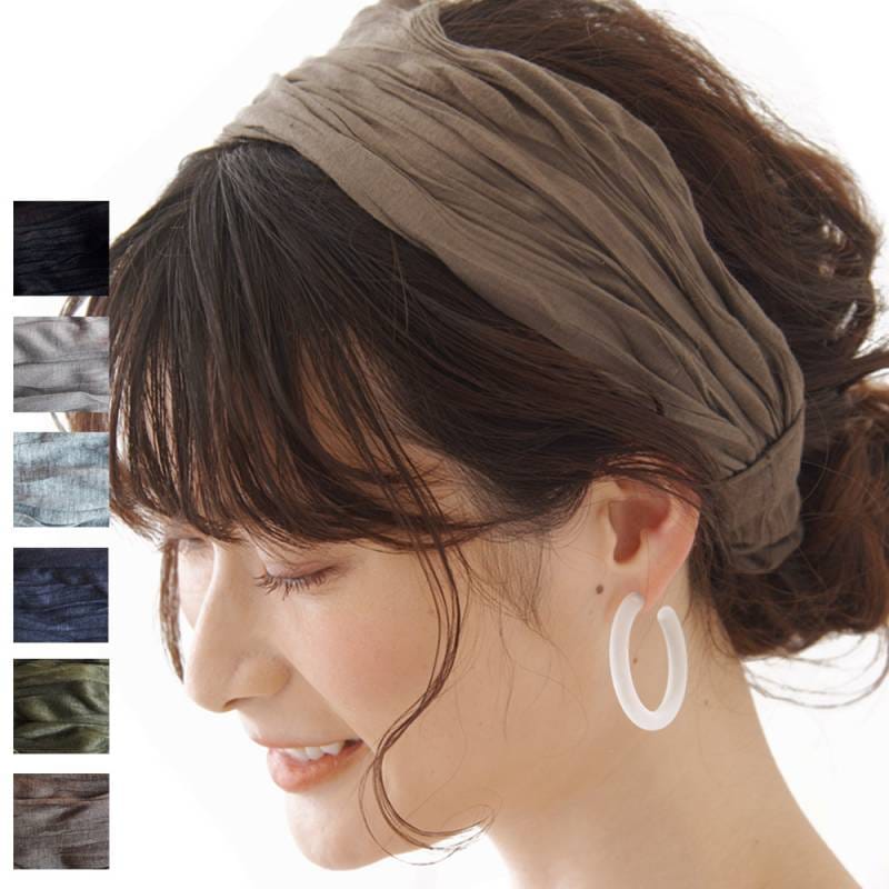 ナチュラル ワイド ターバン ヘアバンド