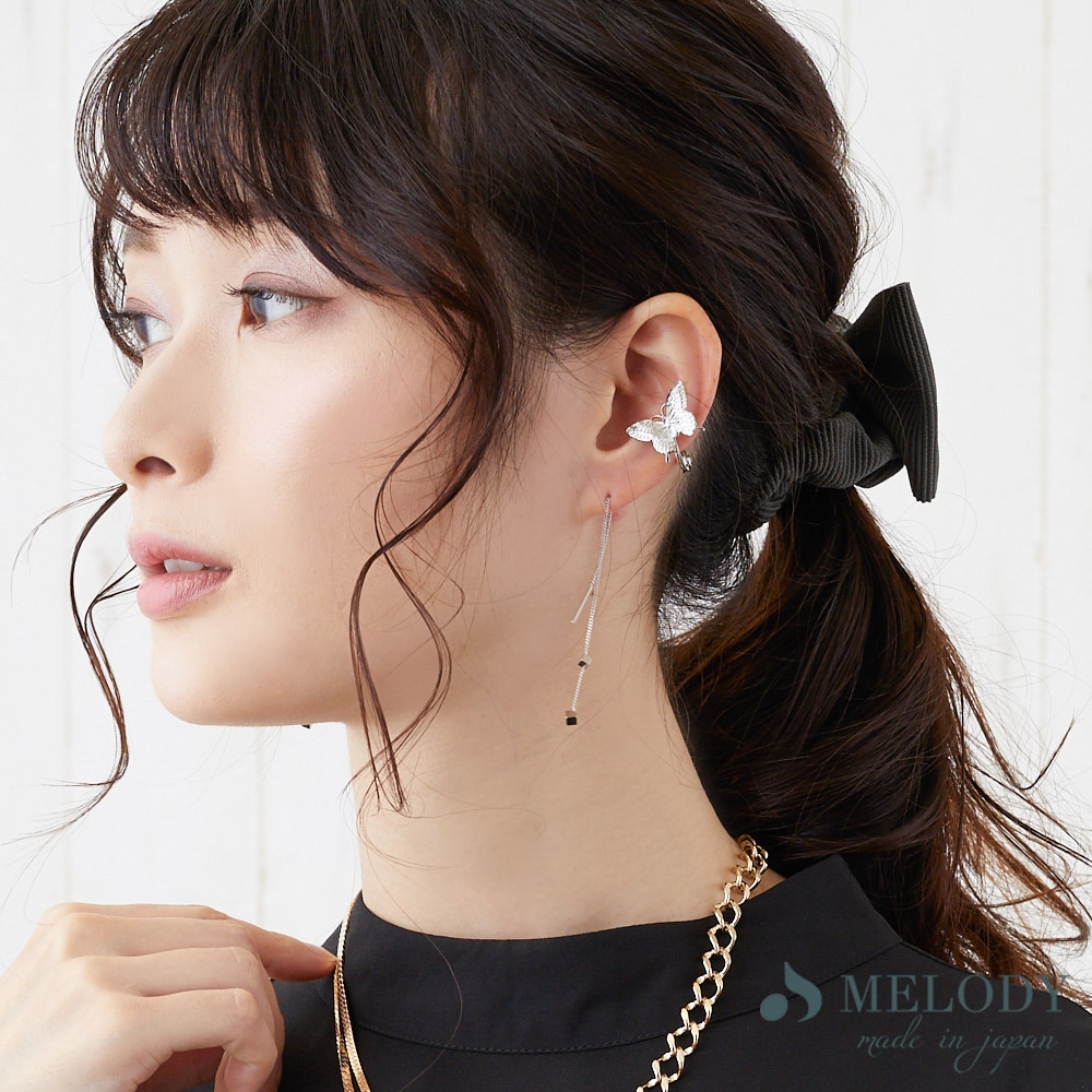 日本製 こなれ感が大人可愛い、バタフライイヤークリップ | イヤーカフ