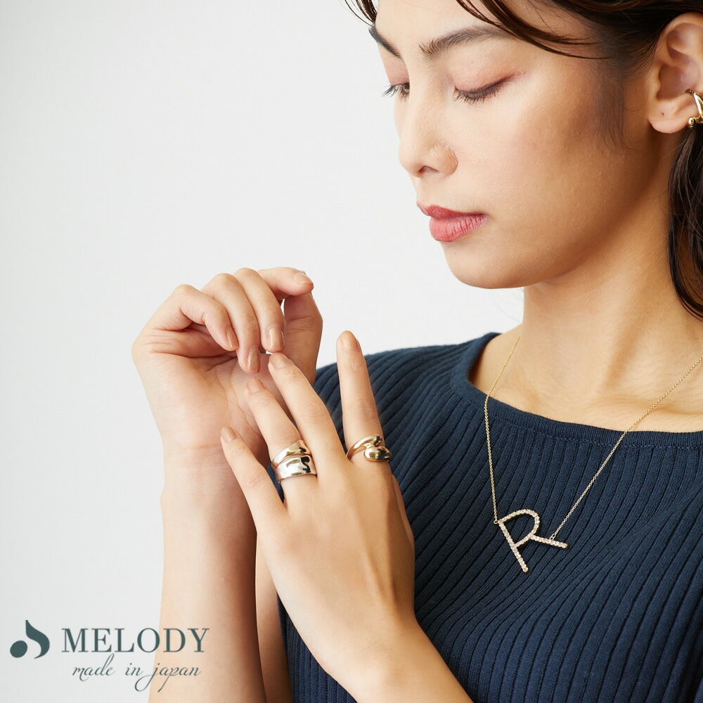 送料無料 日本製 ぷっくりメタルの大人顔フォークリング | リング 指輪