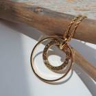 送料無料 日本製 2連リングモチーフのハワイアンロングネックレス