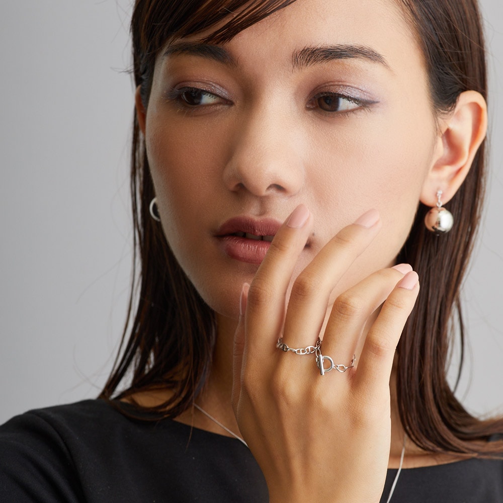 指輪 レディース サイズ ブランド K18 日本製 リング シルバー