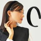 送料無料  シンプルベロアワイドカチューシャ|ヘアーアクセサリー