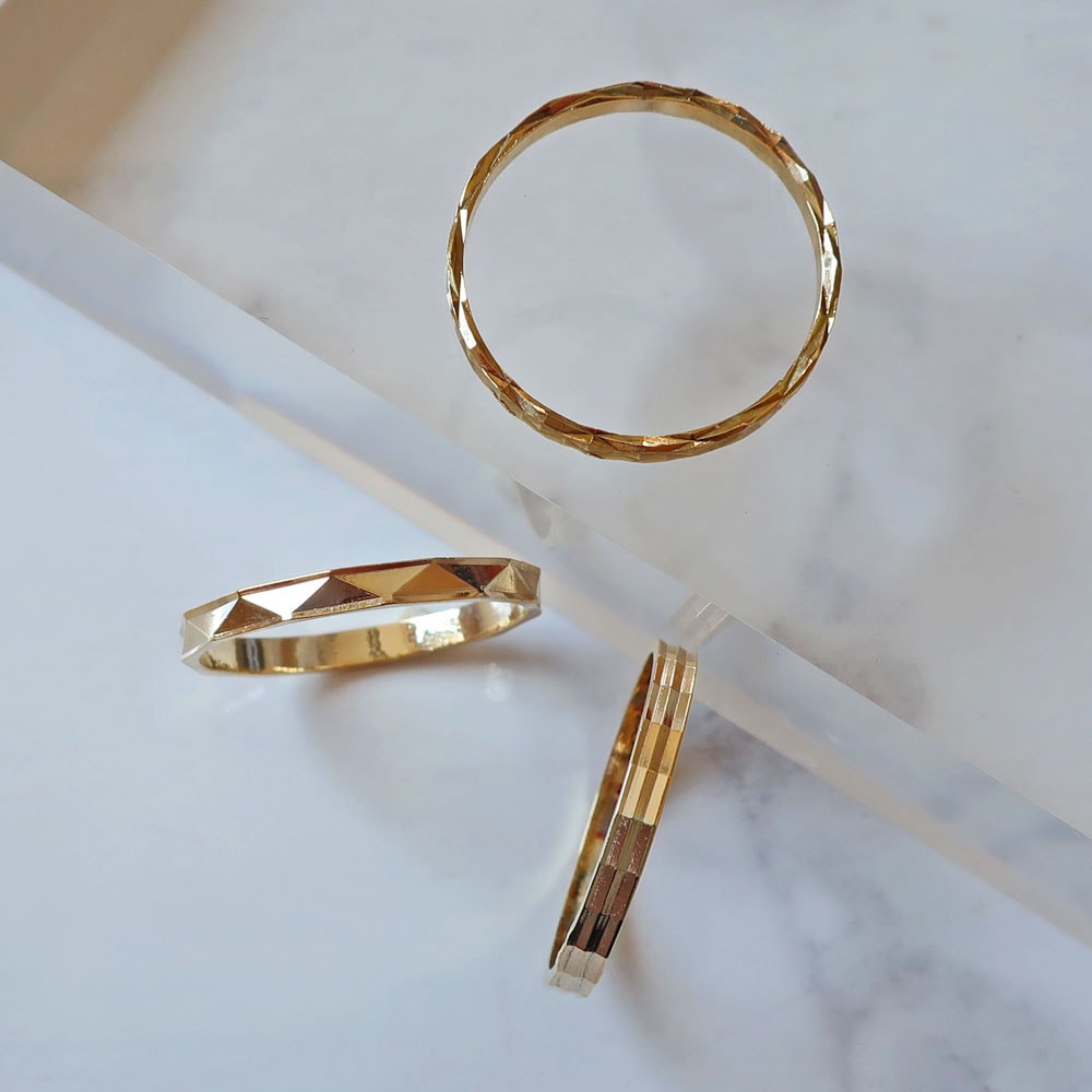 日本製 職人の技光る ダイヤカット 綺麗 リング 11号 | 指輪 | 日本製