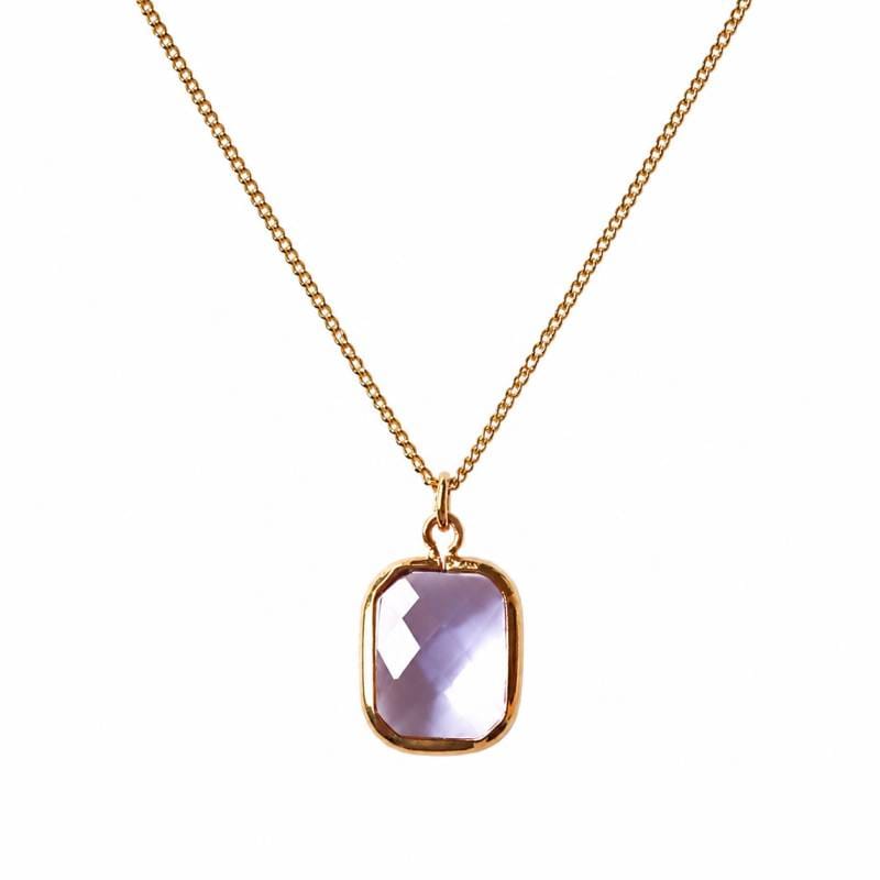 Clear Bijou Necklace｜日本製 クリアカラー スクエアビジュー