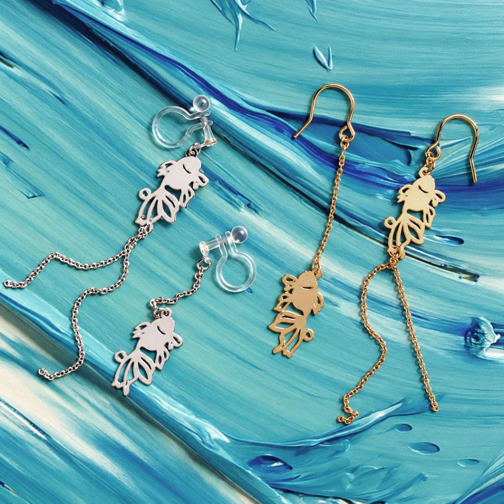 WA Modern Asymmetry Earrings｜ wa-bijou 和モダン アシンメトリー
