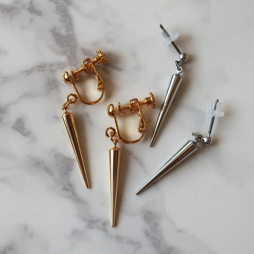 日本製 円錐 スパイクコーン イヤリング ピアス | イヤリング | 日本製