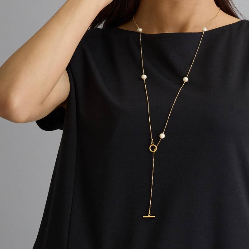 新品　M.U.L. ラリエットネックレスマットゴールド　セブンフェアリー 新品 M.U.L. ラリエットネックレスマットゴールド セブンフェアリー