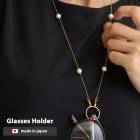 ネックレスにもなるステーションパールチェーンのメガネホルダー|眼鏡・サングラス|服飾小物