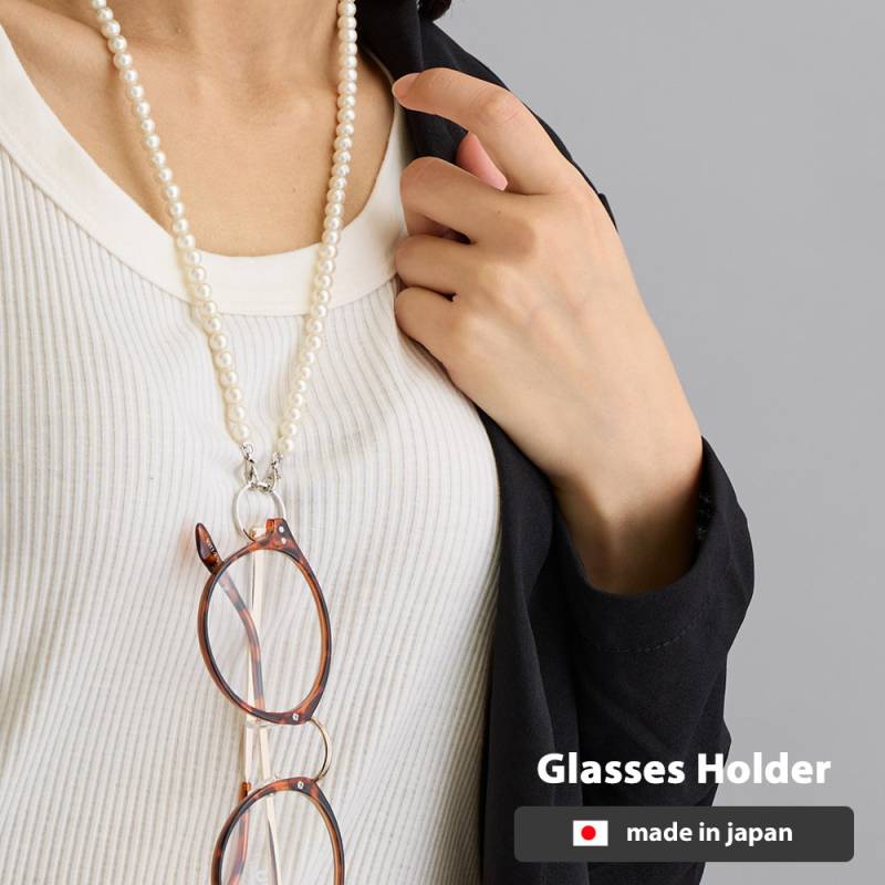 ネックレスにもなる3WAYシンプルパールオケージョングラスコード