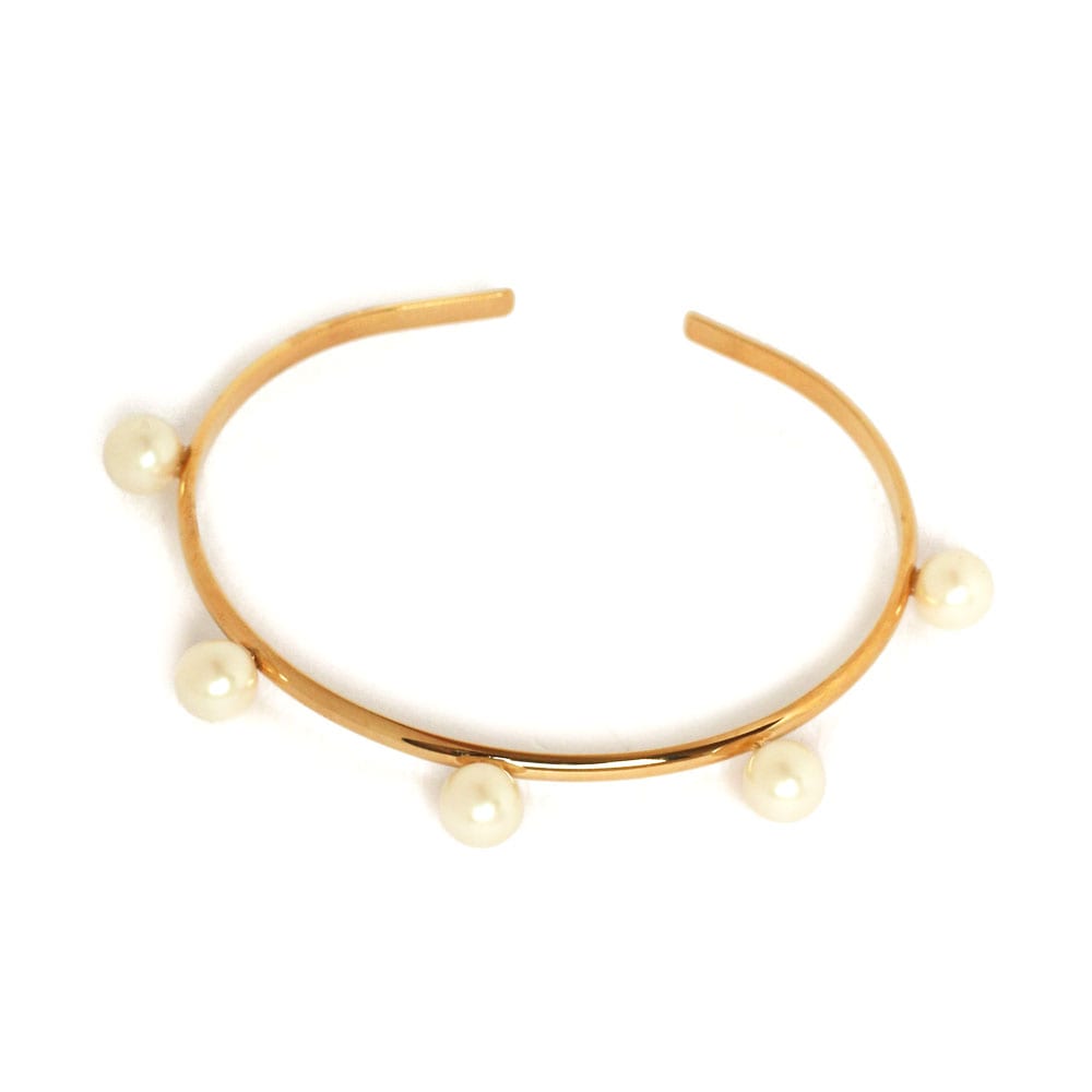 【Mounir/美品】パールバングル 限定品 ステーションパールのオトナ上品バングル | ブレスレット・バングル