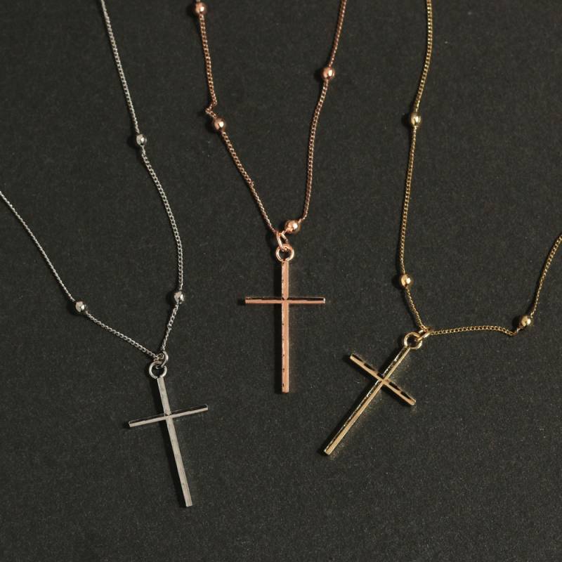 キャンディークロスネックレス　ハンドメイド　ネックレス ネックレス,クロス | 日本製MelodyAccessoryメロディー