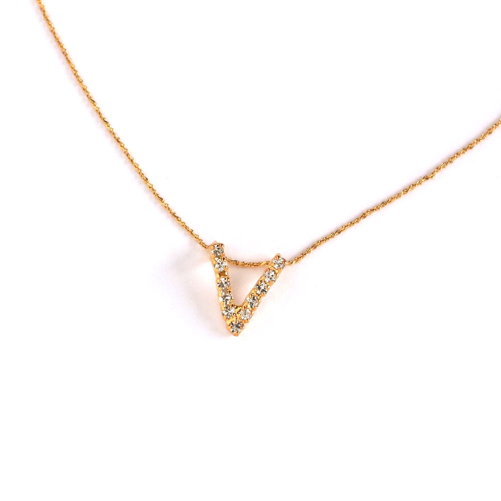 繊細な輝き 立体 V字 ネックレス | ネックレス | 日本製
