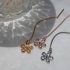 日本製 flower Chain American Earrings|ピアス