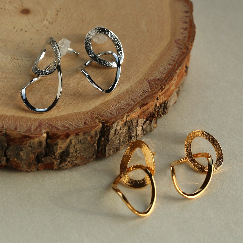 日本製 サンドブラスト イヤリング ピアス | ピアス,フープ・リング