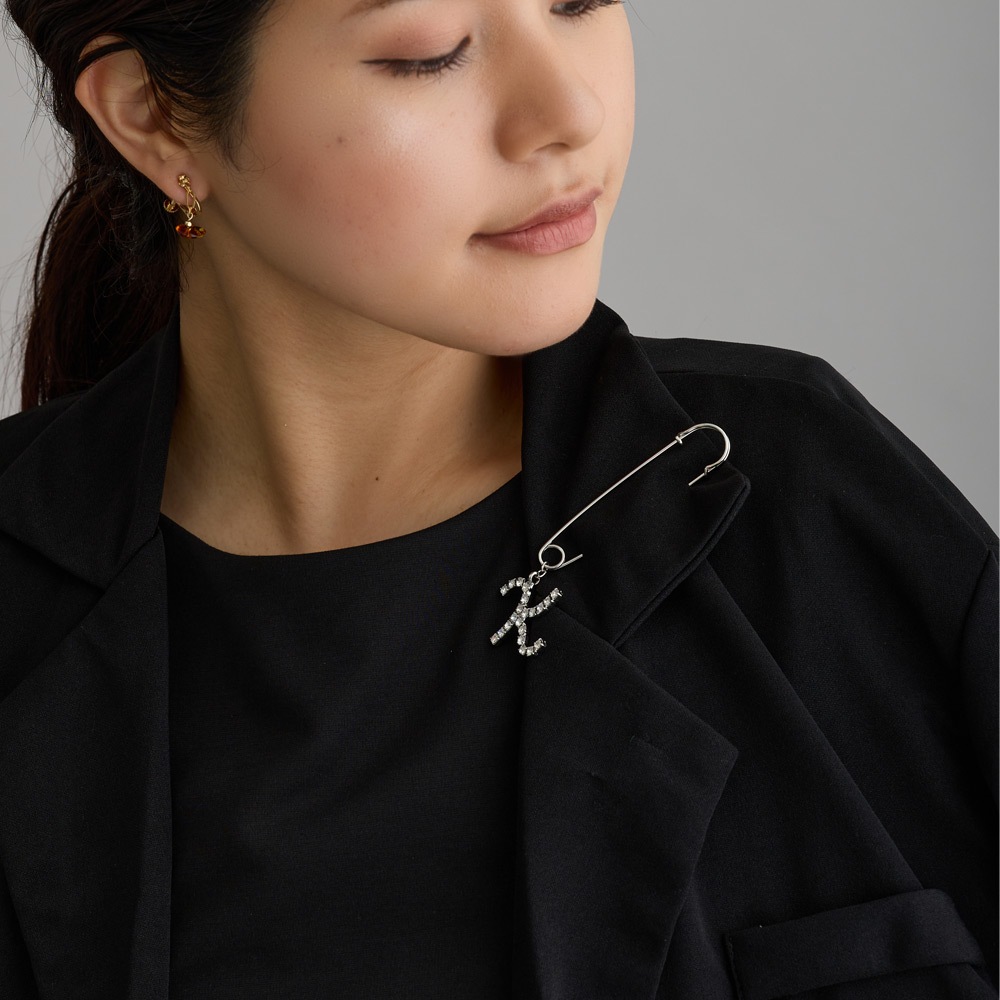 ナンバー アルファベット ブローチ ショールピン 日本製 | ショール