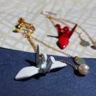 wa-bijouシリーズ 折り鶴 origami イヤリング/ピアス 
