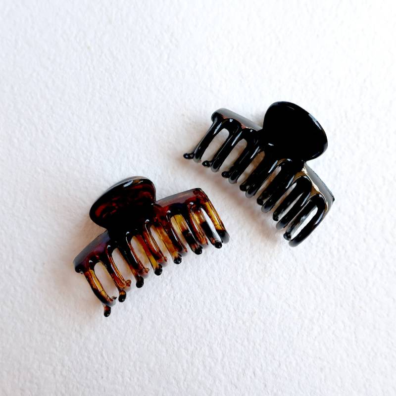 ブラックヘアクリップ 小型 ヘアクリップ ミニクリップ べっこう ブラック | ヘアーアクセサリー
