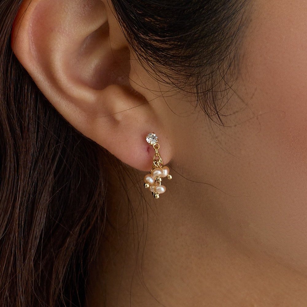 日本製 淡水パールシャンデリア ピアス/イヤリング | ピアス