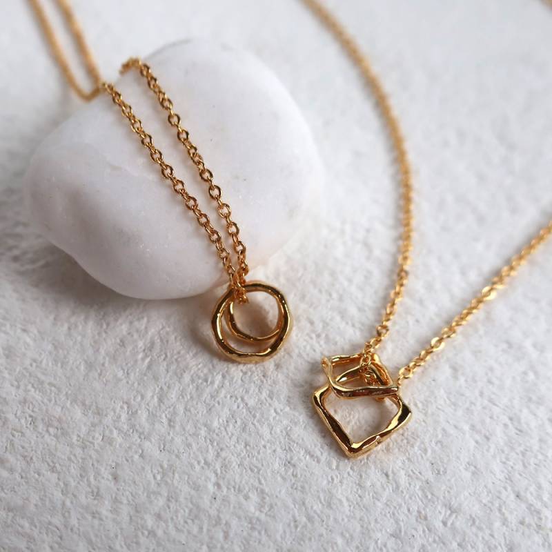 日本製 モチーフ リング スクエア ネックレス | ネックレス | 日本製