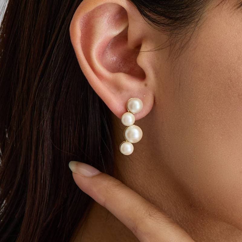 日本製 オルターネイティングラデーションパールバーピアス | ピアス