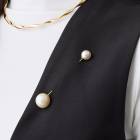 日本製 パールピン ブローチ コットンパール クローバー