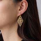 日本製 アラベスク 透かしイヤリング ピアス