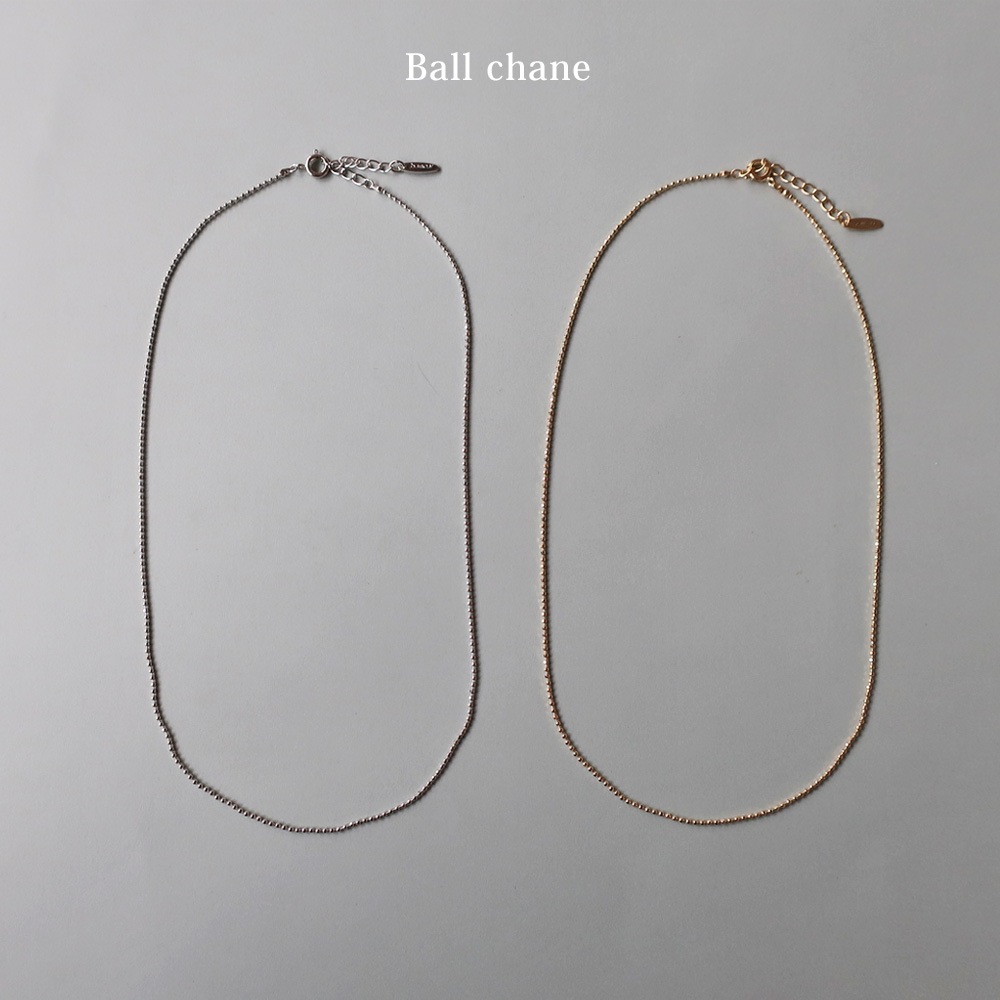 日本製 45cm 38cm ネックレスチェーン スエッジチェーン ボール