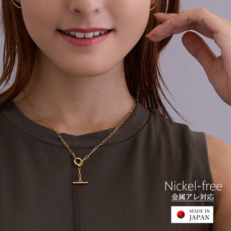 ネックレス 日本製 マンテルモチーフ チェーンネックレス Y字