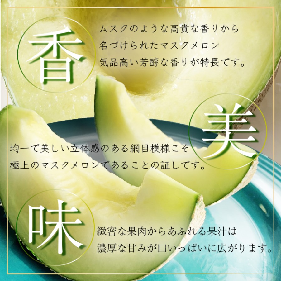 クラウンメロン 上 山等級 中玉 1.3kg前後 6玉入り │ 静岡