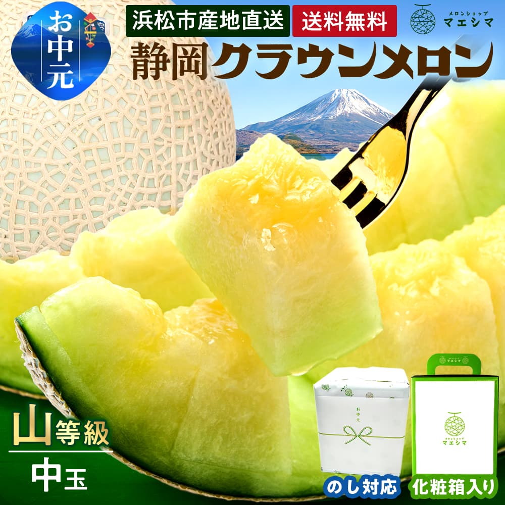 【送料無料】クラウンメロン【上(山等級)】中玉(1.3kg前後)1玉入り