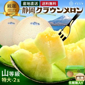 クラウンメロン【上(山等級)】特大玉(1.5kg前後)2玉入り