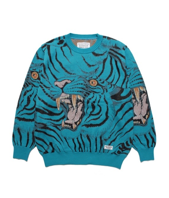 TIM LEHI / JACQUARD SWEATER (TYPE-1)【TURQUOISE】